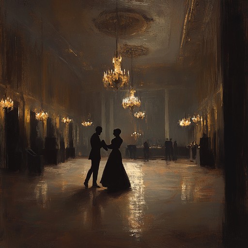 An ethereal tango unfolds as ghostly figures dance across an abandoned ballroom. The bandoneon leads this haunting melody, enveloping the atmosphere with spectral echoes and an aura of mystery, summoning visions of lost love and timeless passion in the dim light.