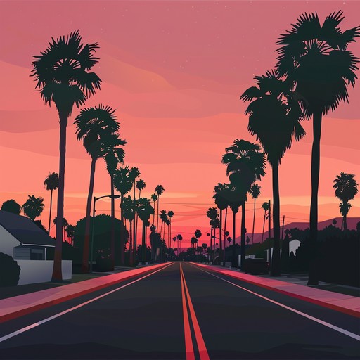 Capture the essence of a cool 1970's sunset drive with smooth guitars and a mellow rhythm section. The track should evoke images of long roads, pastel sunsets, and vintage cars, making you feel nostalgic yet relaxed.