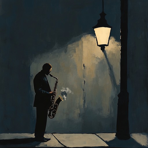 A dark, moody instrumental piece that evokes the shadows and mysteries of a late night city. The song features a sultry saxophone weaving through noir inspired jazz arrangements, creating an eerie yet captivating ambiance. Think of dimly lit alleyways, hidden stories, and the sound of footsteps echoing through deserted streets.