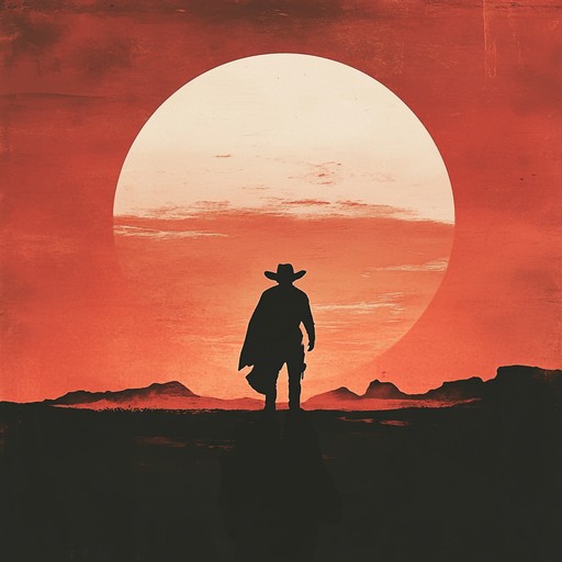 An instrumental piece that captures the solitude of a lone cowboy riding through the barren western landscape as the sun sets, evoking feelings of melancholy and nostalgia.