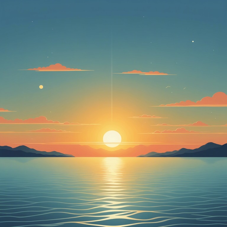 Imagine the first peek of sunlight, bursting through the horizon, illuminating your spirit. This track captures that earliest morning happiness, utilizing sparkling synthesizers that mimic the scattering of the sun's rays across the sky, creating an uplifting and inspiring atmosphere for any listener. A song perfect for starting the day with positivity and high energy.