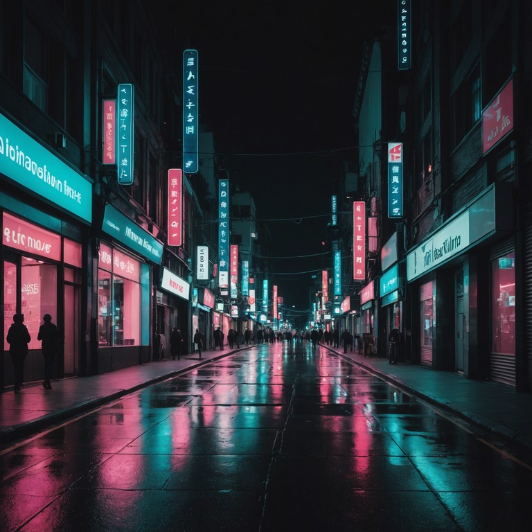 A song that paints the nocturnal allure of the cityscape, echoing through chilled new wave synths against a backdrop of distant urban hum. The track draws heavily on the imagery of deserted city streets bathed in the neon lights, capturing a moment of solitude and reflection amid urban sprawl.