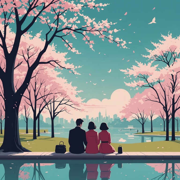 This instrumental track encapsulates the gentle but exhilarating feelings of new love during early spring in tokyo. Soft, delicate melodies conjure imagery of cherry blossoms in bloom and warm breezes carrying whispers of love across the cityscape.