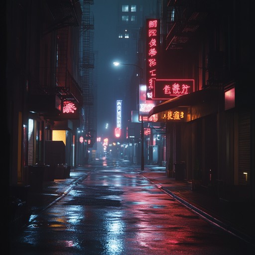 An instrumental hip hop track featuring heavy beats and haunting melodies, creating a menacing atmosphere inspired by dark cityscapes.