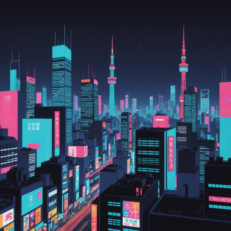 This composition captures the essence of traversing through an animated, psychedelic version of futuristic tokyo, employing lush synthesizers to create an immersive, sensory overloaded atmosphere.