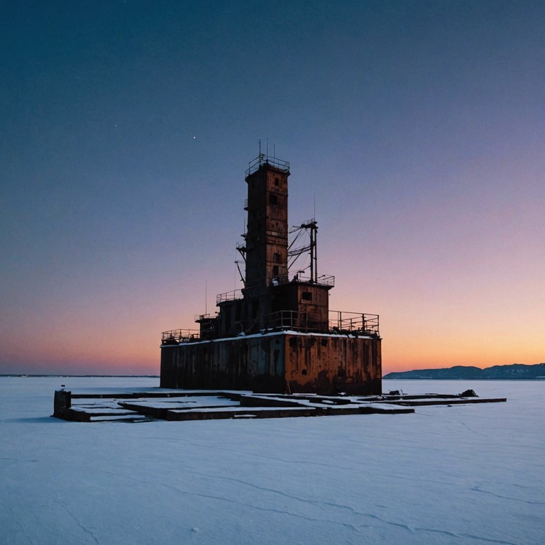 This composition aims to recreate the sound of ghostly calls and the wistfulness aboard lost naval fleets over the arctic, where nature has reclaimed man made metal and memories. The theremin's otherworldly voice paints a picture of icy landscapes and eerie, endless nights, encouraging a reflective, almost meditative state of mind on the harshness and beauty of isolation in such unforgiving environments.