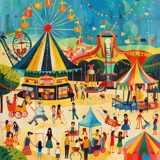 A heartwarming instrumental capturing the joyful essence of a vibrant summer carnival. Bright melodies, cheerful rhythms, and playful harmonies come together, evoking the excitement, happiness, and community spirit of carnival festivities