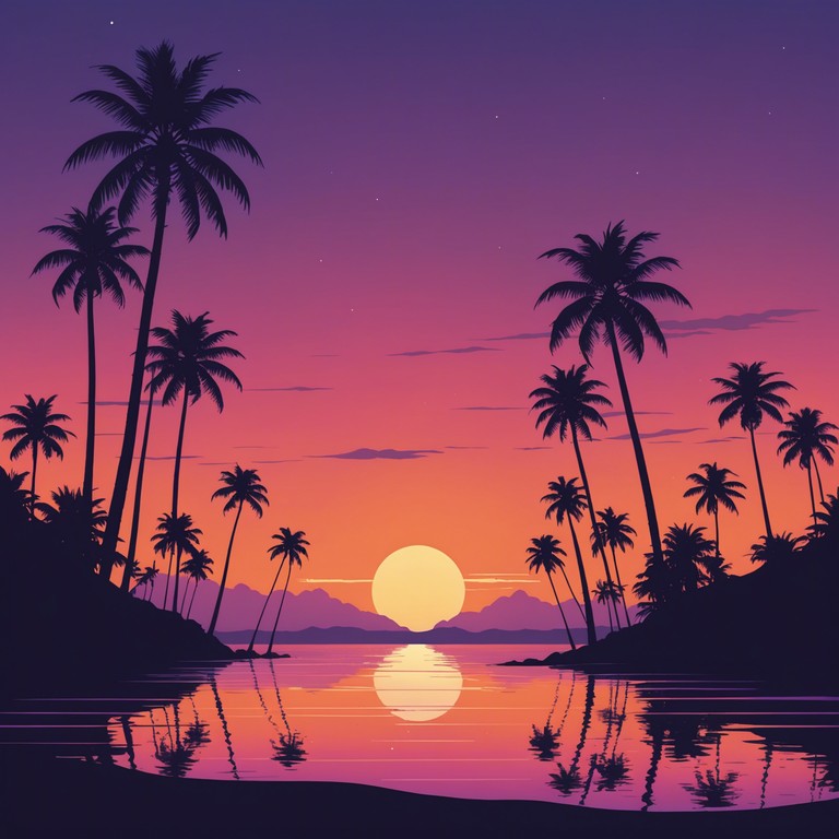 An instrumental piece capturing the essence of a tropical sunset, combining exotic rhythms with nostalgic elements from retro music. The song transitions from lively day rhythms to calming evening tones, perfectly encapsulating the serene yet vibrant feeling of watching a day end on a beautiful beach. This piece features traditional instruments fused with retro synthesizers, creating a seamless blend of old and new that inspires a feeling of both relaxation and reflection.