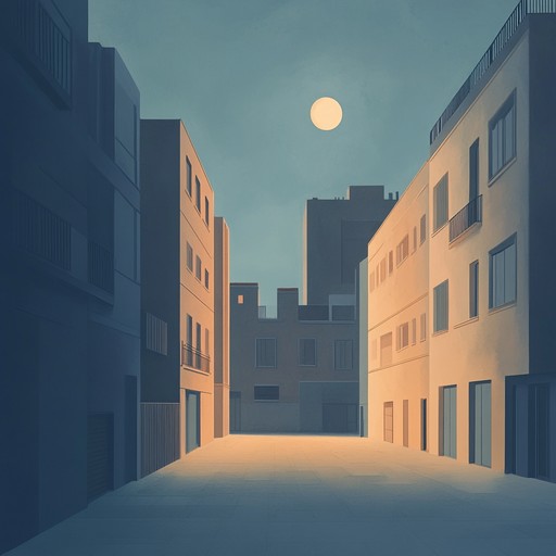 A soothing instrumental piece combining mellow guitar riffs and ambient sounds, capturing the tranquility of empty city streets under the moonlight, evoking feelings of peace and introspection.