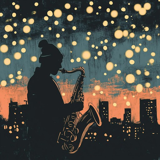 An instrumental track featuring smooth saxophone melodies over a gentle urban groove, evoking the serenity and vibrancy of city nights.