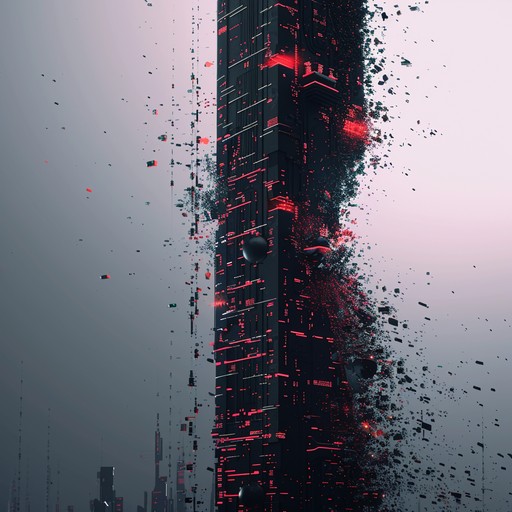 Imagine a dystopian landscape where massive cyber towers crash down in slow motion, their monolithic shadows sprawling across the cityscape. This track encapsulates the raw emotion and chaotic energy of a futuristic rebellion. Each beat simulates the impact of the towers hitting the ground, enveloping the listener in a palpable tension.