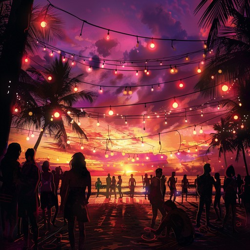 Imagine dancing barefoot on a sandy caribbean beach as the sun sets, vibrant colors painting the sky. The infectious reggaeton beats mixed with tropical instruments create an irresistible rhythm that makes people move instinctively. This track encapsulates the joy of summer evenings and festive gatherings, perfect for any celebration.