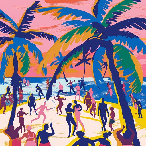 A jubilant explosion of tropical rhythms and uplifting tunes, this instrumental track captures the essence of a sun soaked island celebration. Featuring infectious percussive elements, lively steel drums, and melodic flutes, it paints a vivid picture of carefree dancing on sandy shores under a bright blue sky.