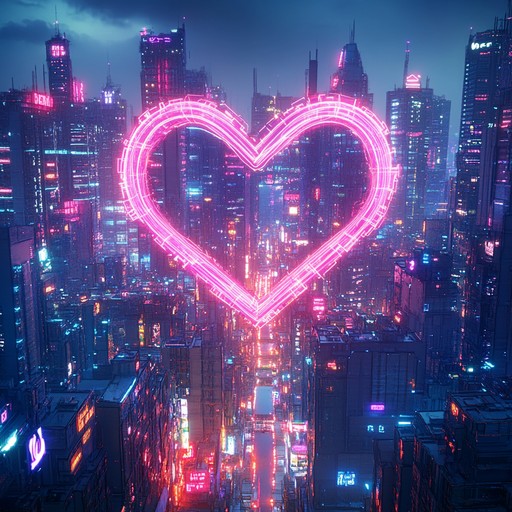 A melodic instrumental blending soothing synths with cyberpunk soundscapes, inspiring feelings of connection in a high tech world.