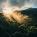 serene cinematic orchestral depicting majestic mountaintop morning tranquility