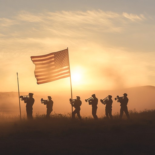 Intense military anthem that combines soulful brass melodies with solemn drum patterns to honor the resilience and sacrifices of soldiers. The track builds a narrative of strength and remembrance through its powerful instrumentation.