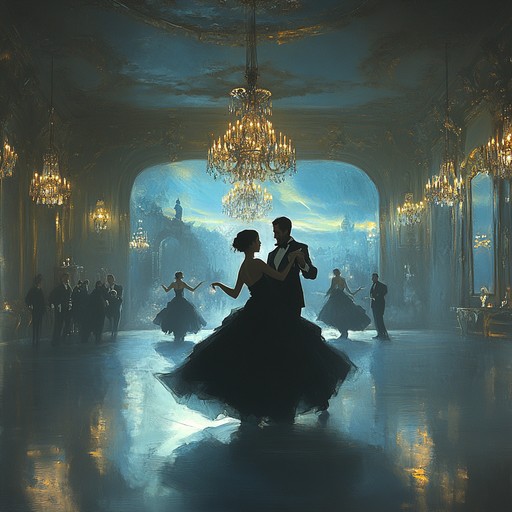 The track blends the structured rhythm of a waltz with the fiery aggression of tango, creating a uniquely intense ballroom piece. Featuring staccato violin and forceful piano chords, the music tells a story of confrontation and high emotion on the dance floor.