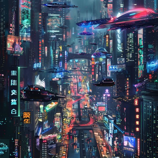 Immerse yourself in a sprawling urban jungle bathed in neon lights and driven by rhythmic, forward thinking beats. This instrumental piece embodies the spirit of progress and the relentless pulse of a cosmic cityscape.