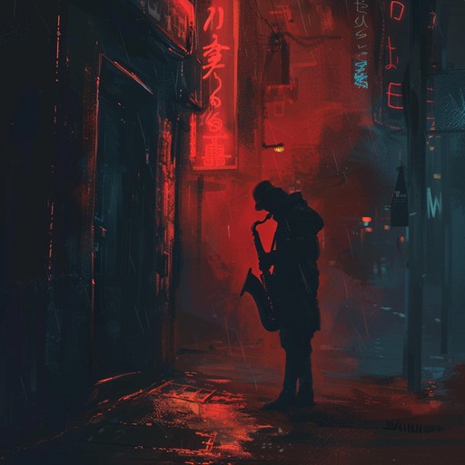 Journey through a quiet urban night with a saxophone's soulful echoes, capturing the essence of solitude in a neon lit metropolis. This mellow composition conveys a reflective mood, perfect for introspection and late night contemplation.