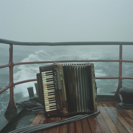 An evocative instrumental piece inspired by the russian navy, blending traditional naval sounds with modern hypnotic rhythms. This composition uses the accordion to create a haunting, nostalgic melody that intertwines with subtle electronic textures. The track progresses with the dynamic of a somber march, evoking the powerful presence and mythos of naval life on cold, foggy baltic seas.