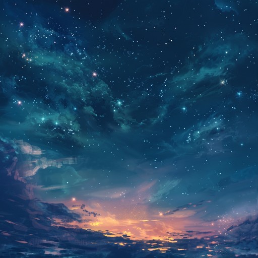 Experience a celestial journey through an ethereal dreamscape, crafted with gentle orchestral harmonies and soothing melodies. This piece captures the serenity and wonder of the stars, creating a tranquil and mesmerizing atmosphere that transports listeners to a place of peace and reflection.