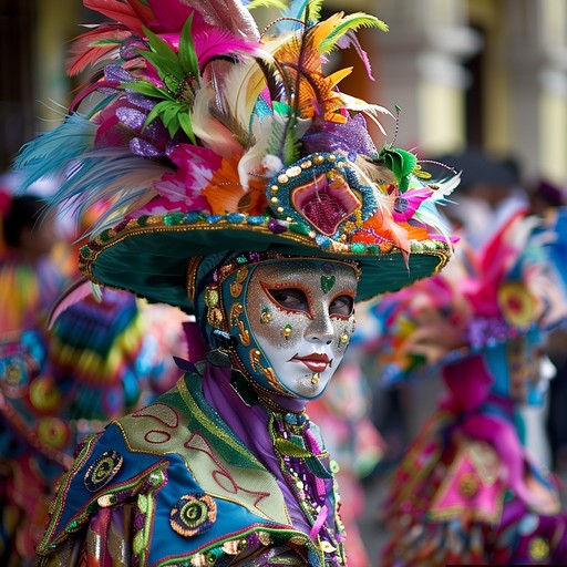 An energetic and joyful latin instrumental piece that captures the vibrant spirit of carnival street celebrations. Featuring a mix of upbeat rhythms, brass and percussion instruments, this song is perfect for dancing and merrymaking during the festive season.