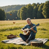 banjo strings play a joyful tune