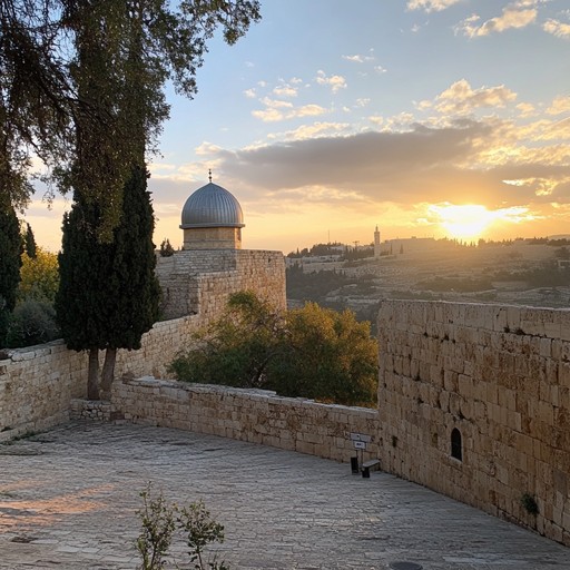 This composition transports listeners to ancient jerusalem, using traditional jewish melodies intertwined with modern harmonies to evoke a sense of history and spirituality. The haunting, emotive sounds capture the essence of a land rich with cultural and religious heritage. The instrumental piece blends sorrowful tunes and joyful rhythms, reflecting the complex tapestry of jewish history.