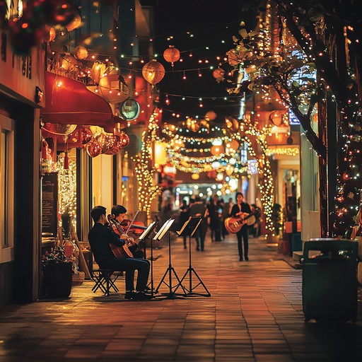 Immerse yourself in the lively rhythms of a holiday festival under the night sky. This instrumental piece combines energetic beats with festive melodies to create an atmosphere of joy and celebration.