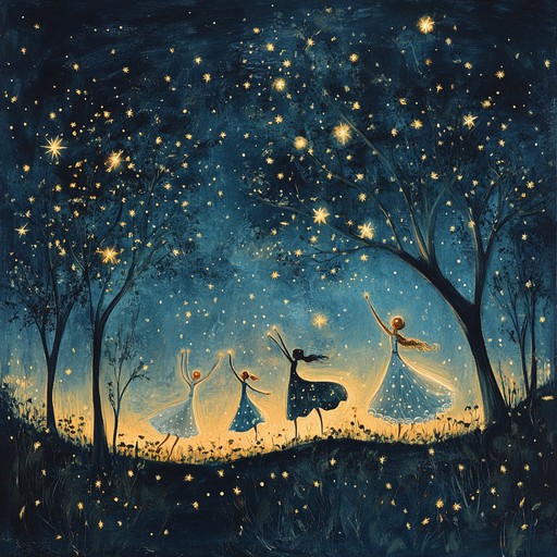 Step into an innocent and whimsical journey under a sky full of twinkling stars. This eclectic instrumental piece weaves together playful rhythms and enchanting melodies that take the listener on a delightful adventure, perfect for capturing a carefree and joyful mood