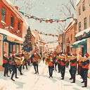 a confident holiday instrumental blending global rhythms, uplifting spirits