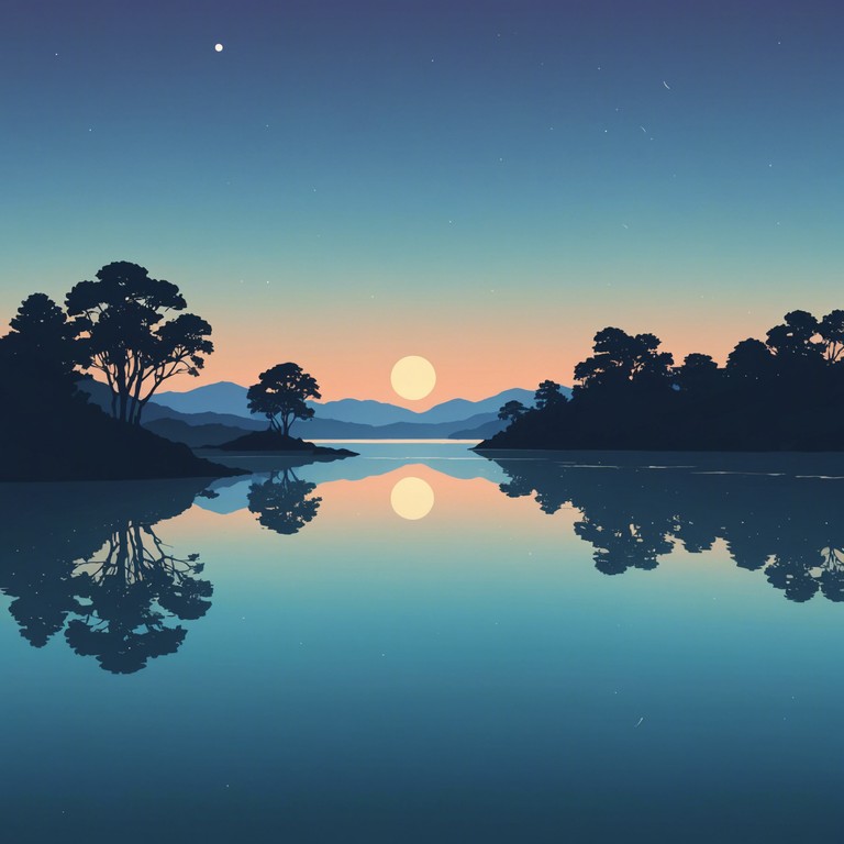 This alternative take further explores the tranquility of the evening with echoing piano notes extending into a calm soundscape, like auditory reflections on water. A zen like atmosphere ideal for meditation or gentle reading.