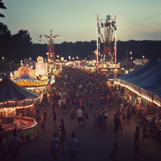 A joyful and whimsical instrumental piece capturing the essence of a lively carnival, featuring vibrant melodies and rhythmic beats that evoke playful scenes. Perfect for a summer festival, the composition is both nostalgic and contemporary, fitting for any celebration that requires a burst of cheerfulness.