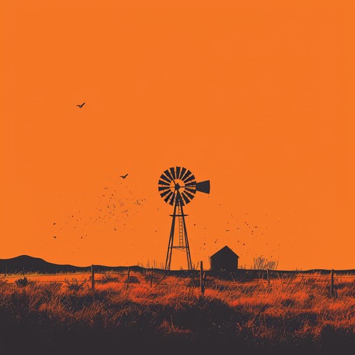 This instrumental country song evokes the feeling of a lonely windmill standing tall on a dusty plain in the old wild west. The twangy acoustic guitar and lonesome harmonica paint a picture of tumbleweeds blowing by and a cowboy riding off into the sunset. The steady, loping rhythm keeps a mid-tempo pace like the turning of the windmill blades in the breeze.