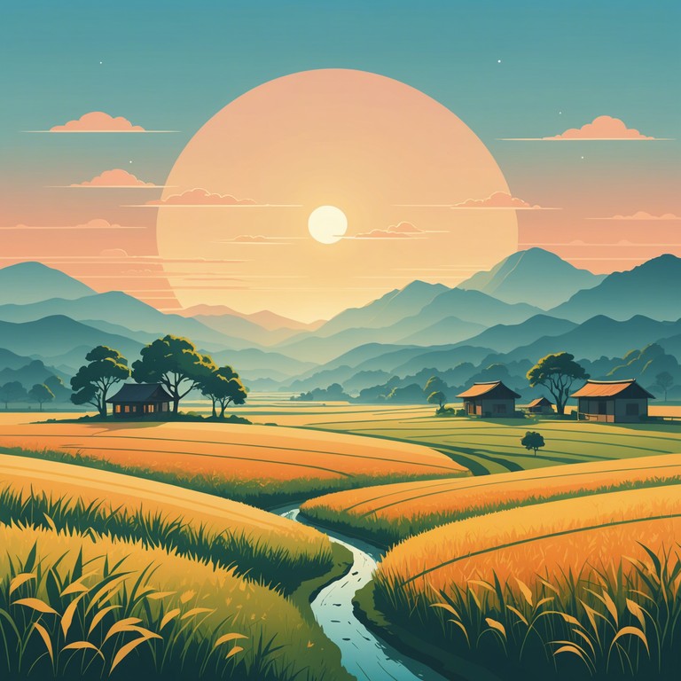 This piece is a joyful, scenic journey across musical landscapes, combining traditional asian and western instruments with modern sensibilities to foster a sense of hope and renewal. The music builds from a gentle sunrise to a radiant noon.