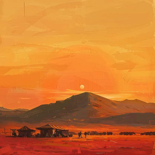 A joyful and uplifting instrumental piece featuring traditional middle eastern melodies and rhythms, celebrating the beauty and energy of a sunrise over the desert. The composition combines lively percussion, enchanting string instruments, and a positive, infectious vibe that evokes images of vibrant markets and joyous gatherings.