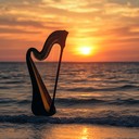 calm symphony evoking peaceful ocean waves under setting sun