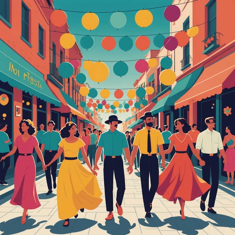 This track captures the essence of a joyous street fiesta, where every beat of the conga drums invites you to dance and celebrate life under the warm, golden sun. The blend of traditional salsa rhythms with optimistic tones creates an uplifting experience that encourages listeners to let go and enjoy the moment