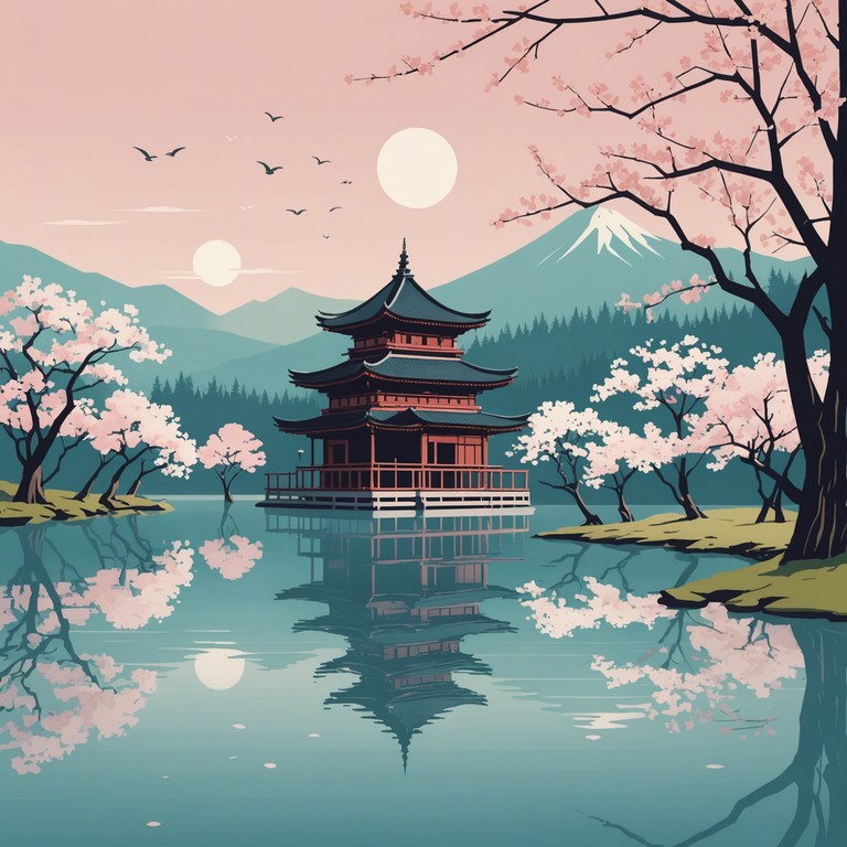 A tranquil instrumental track that encapsulates the serene beauty and subtle melancholic undertone of cherry blossom season in japan. The music flows with a gentle pace, embodying the light breeze and the fleeting nature of sakura petals, creating an emotional yet soothing atmosphere.