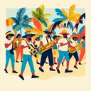 vibrant instrumental capturing festive latin rhythms and carnival spirit