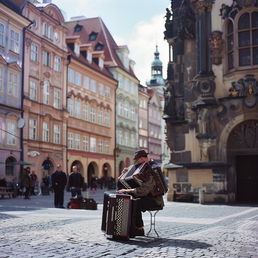 Gentle polka rhythms paired with the nostalgic tones of an accordion, creating a soundscape that echoes with memories, personal introspection, and a touch of melancholy. The reflective melodies offer a contrast of joy and pensiveness, wrapping listeners in a warm, contemplative embrace.