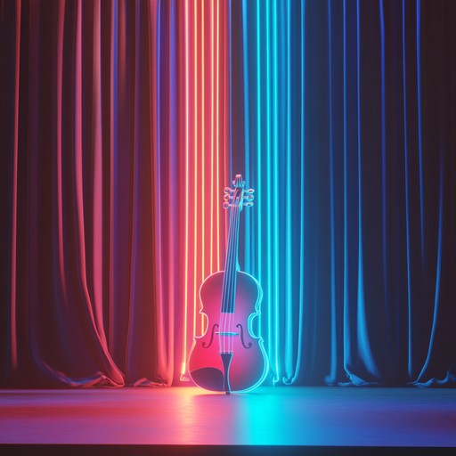Immerse in an instrumental odyssey where cyberpunk collides with classic theater. Electric violin melodies weave through synthetic beats, transporting you to a neon lit masquerade.