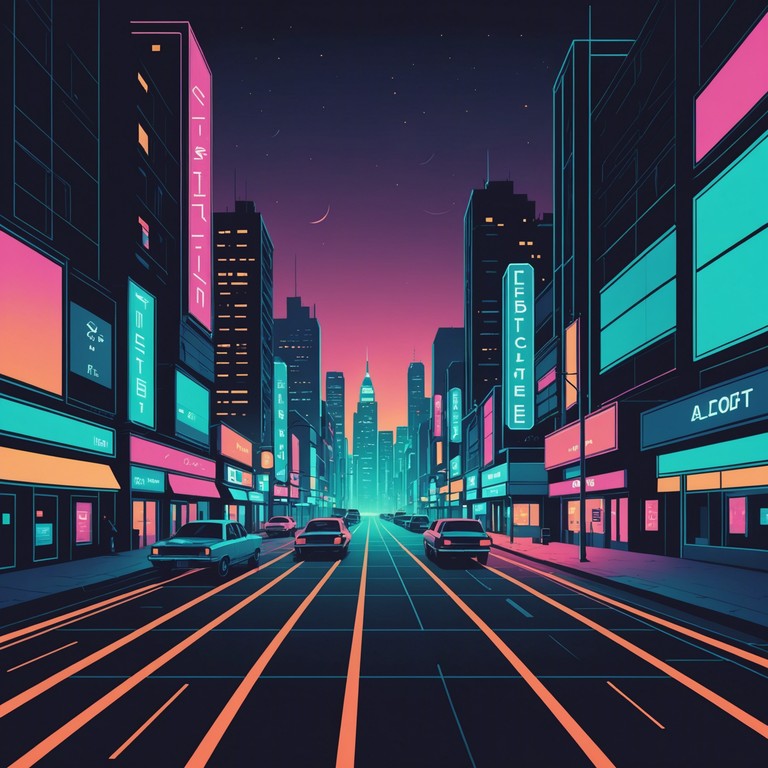 Echoes of neon dreams encapsulates the essence of a dreamlike state under a city’s neon lights, with layered synthesizer lines creating a compelling soundscape that feels both surreal and hyper lucid.