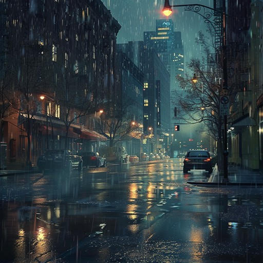 A melancholic grunge piece with a lone electric guitar playing mournful chords, accompanied by the sound of continuous urban rainfall. The song evokes feelings of solitude and introspection, painting a vivid picture of a desolate cityscape under gloomy skies.