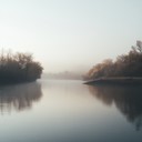 tranquil folk rock melody with calming river soundscapes