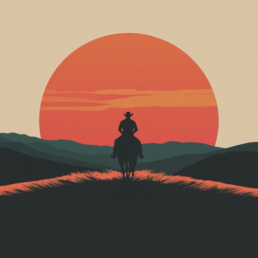 A mellow instrumental blending gentle guitar strums and atmospheric sounds, embodying the calm of a western prairie at dusk