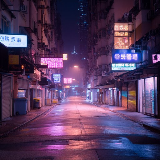 A melancholic instrumental piece blending synth melodies and atmospheric guitars, capturing the feeling of solitude amidst the bustling city lights