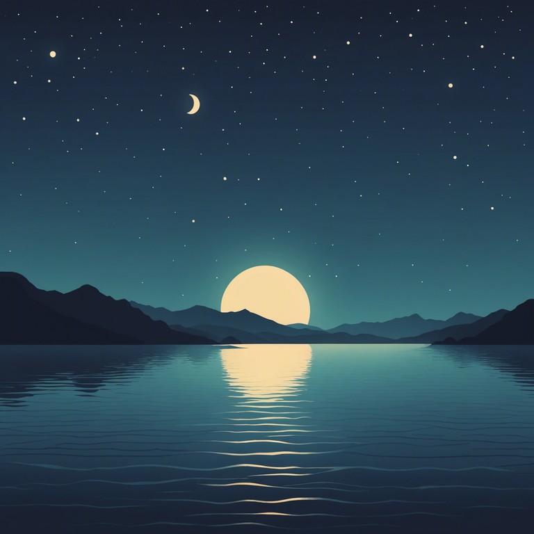 Imagine a serene night by the ocean, where the gentle whispers of waves combine with a soothing new wave melody, creating a peaceful retreat from the world. The music flows like water, with layers of ethereal synths that envelop the listener in a calming embrace, perfect for introspection or a quiet evening.