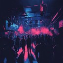 energetic and immersive, suits dark clubs and rave scenes