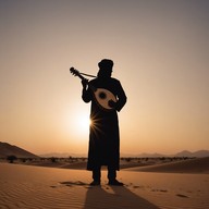 soothing oud echoes in desert tranquility